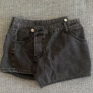 Classic Black Denim Women's Skort